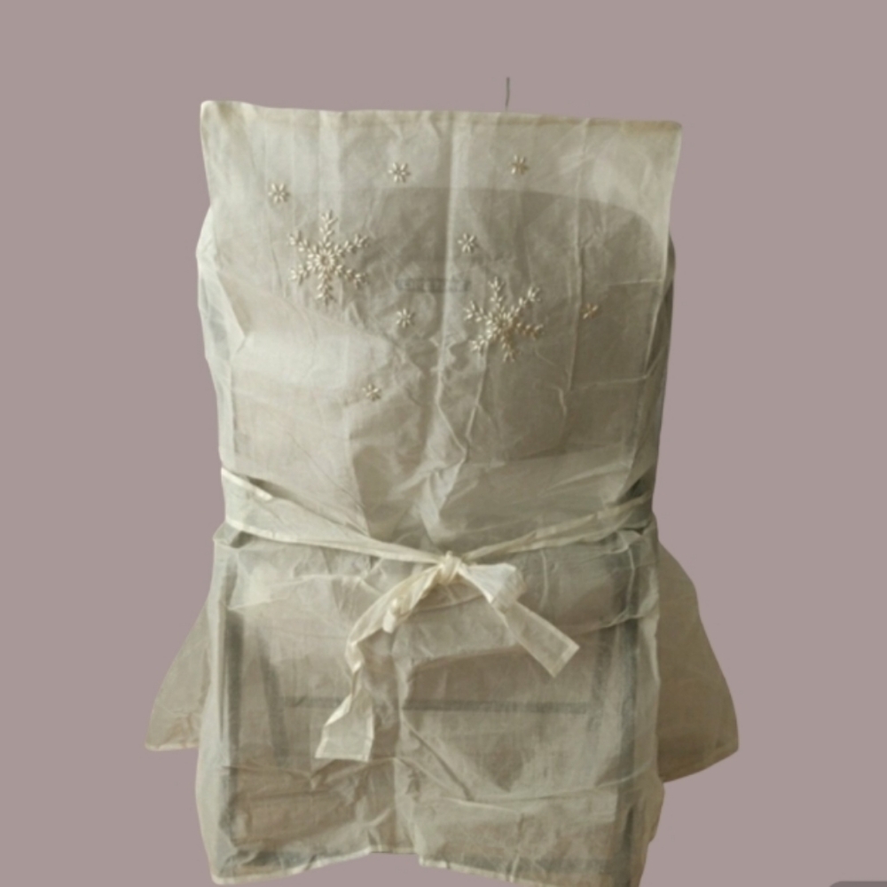 Set Of 2 Organza Parsons Chair Covers.